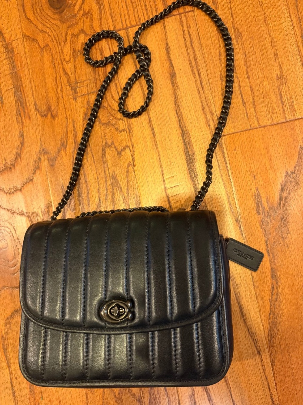 Coach Black Quilted leather purse